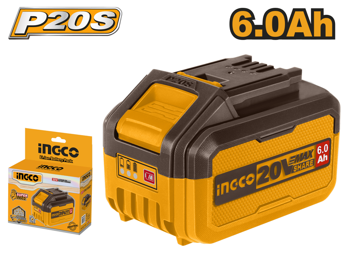 BATERIA LITIO 20V 6.0AH INGCO - FBLI20601