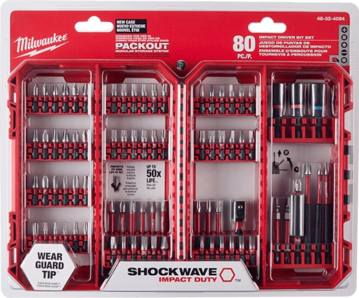 Juego de brocas SHOCKWAVE™ Impact Duty™ de 80 pzs MILWAUKEE / 48-32-40942