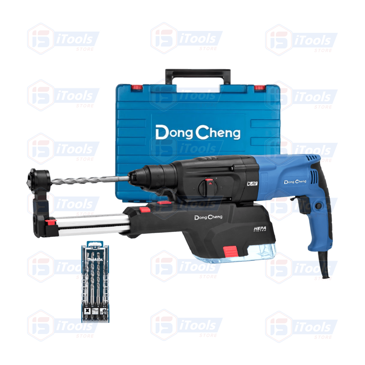 ROTOMARTILLO SDS PLUS 820W C/GUARDA POLVO + SET BROCAS SDS PLUS 4 PIEZAS1