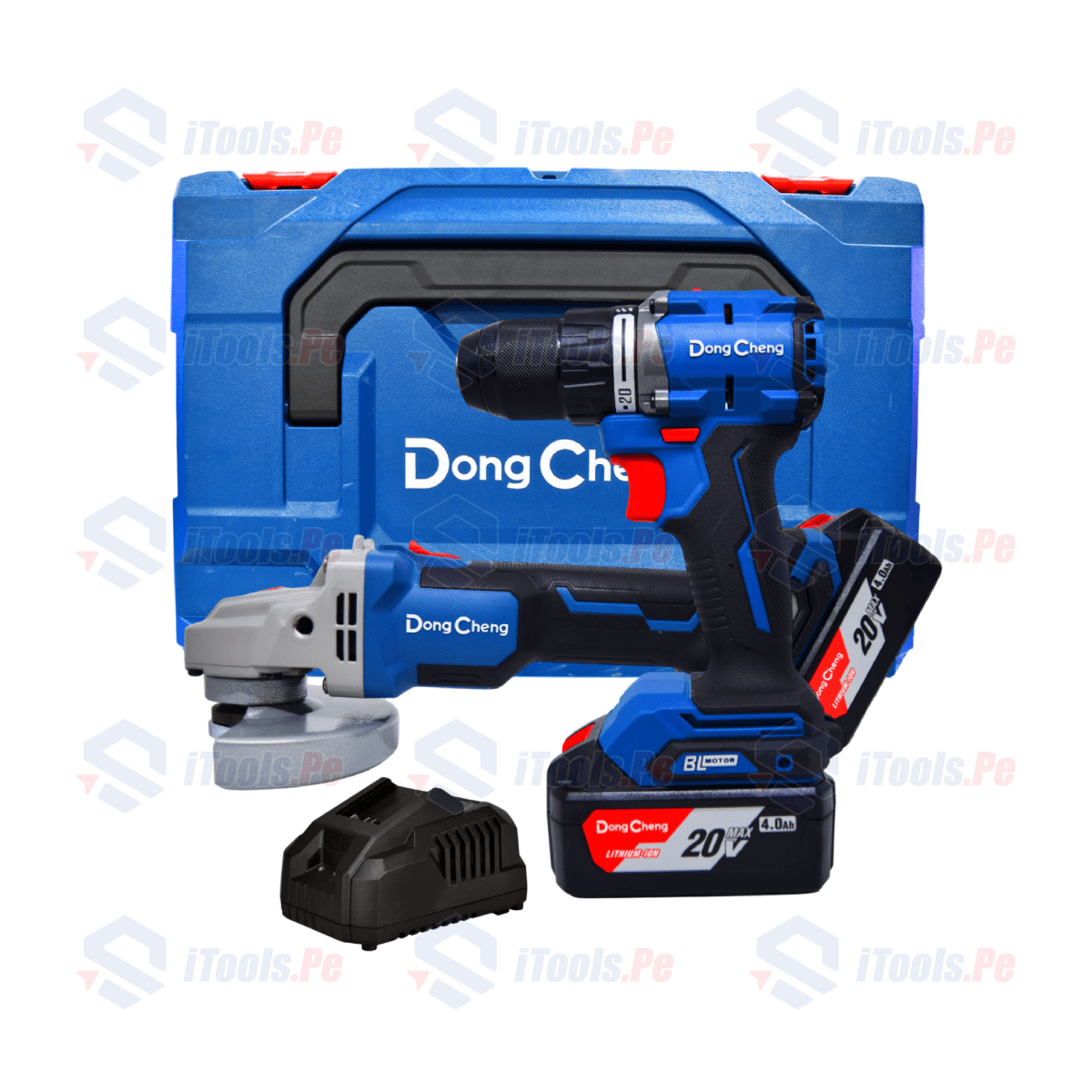 Combo kit taladro percutor 60NM + Esmeril angular 630W dong cheng - DCKIT3402EK1