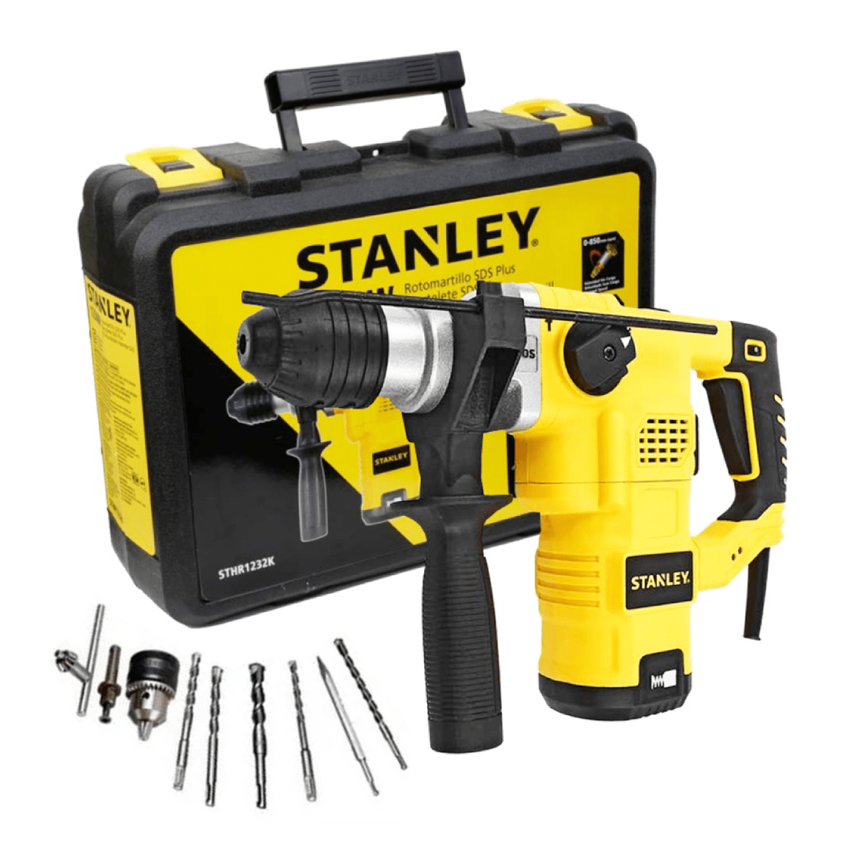 ROTOMARTILLO SDS PLUS C/MALETA 3.5 JOU - STHR1232K-B2C 1250W - STANLEY1