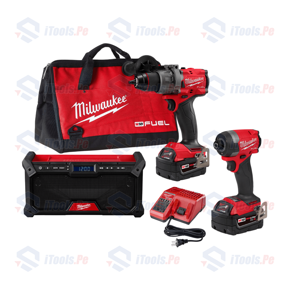 COMBO BRUSHLEES M18 FUEL 4TA GEN + RADIO M18 MILWAUKEE1
