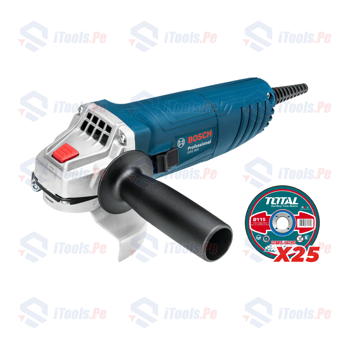 ESMERIL 850W BOSCH + SET DE DISCOS 25PCS TOTAL1
