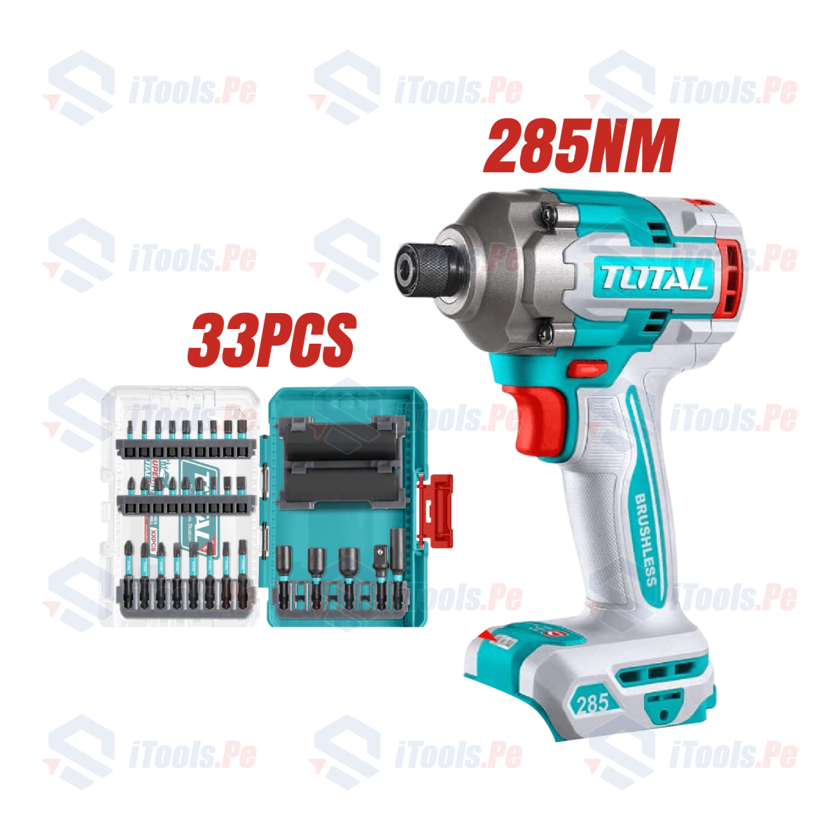 Atornillador de impacto 285n.m p20s+ set de puntas 31pcs1