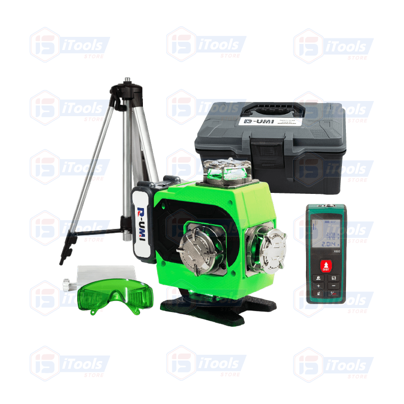 NIVEL LASER 16 LINEAS + MEDIDOR DE DISTANCIA DE 60 METROS1