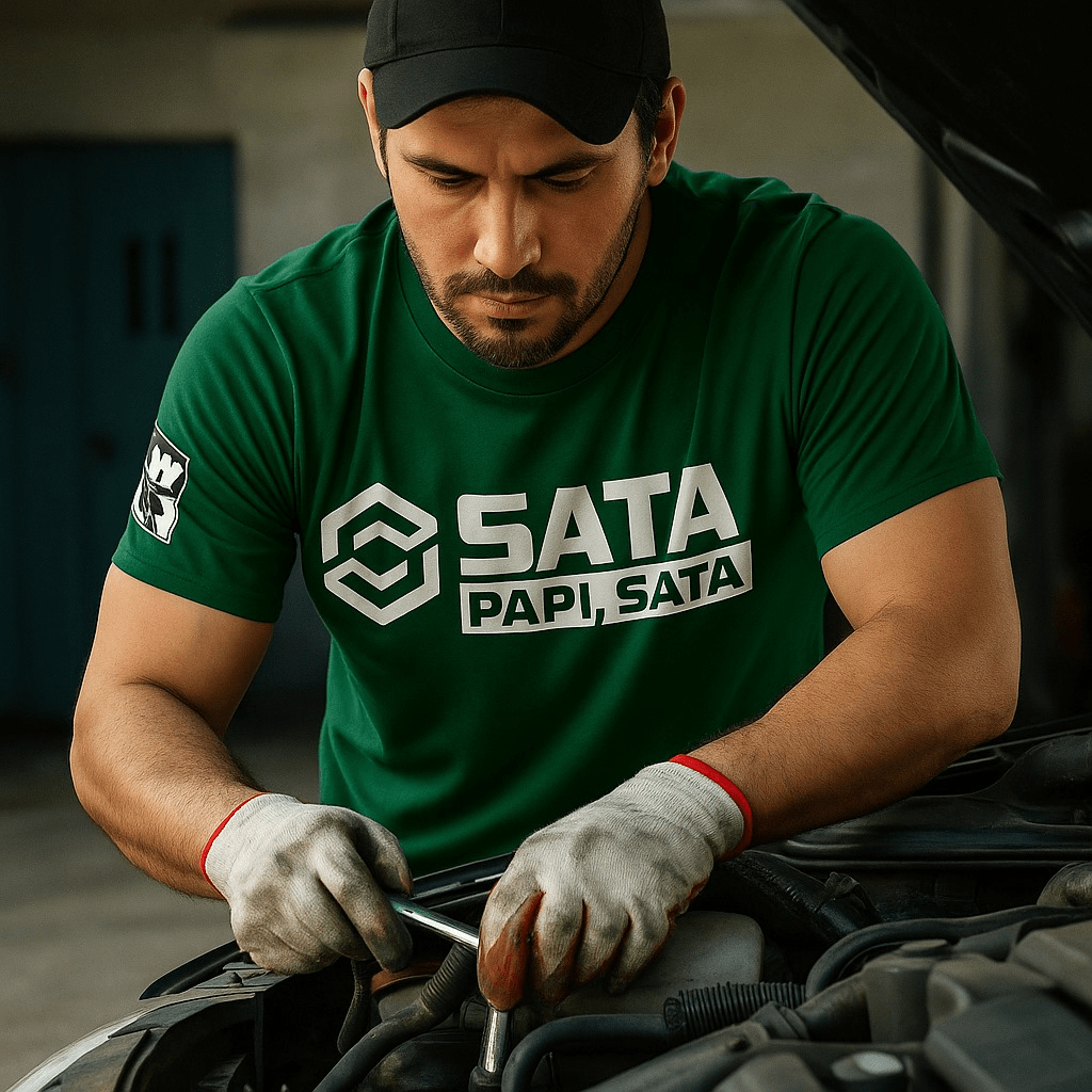 Polo sata papi sata de algodón color verde  - talla S2