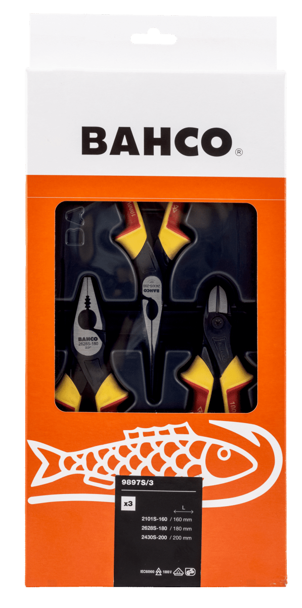 JUEGO DE ALICATES UNIVERSALES AISLADOS ERGO™ (3 PIEZAS) 9897S/32