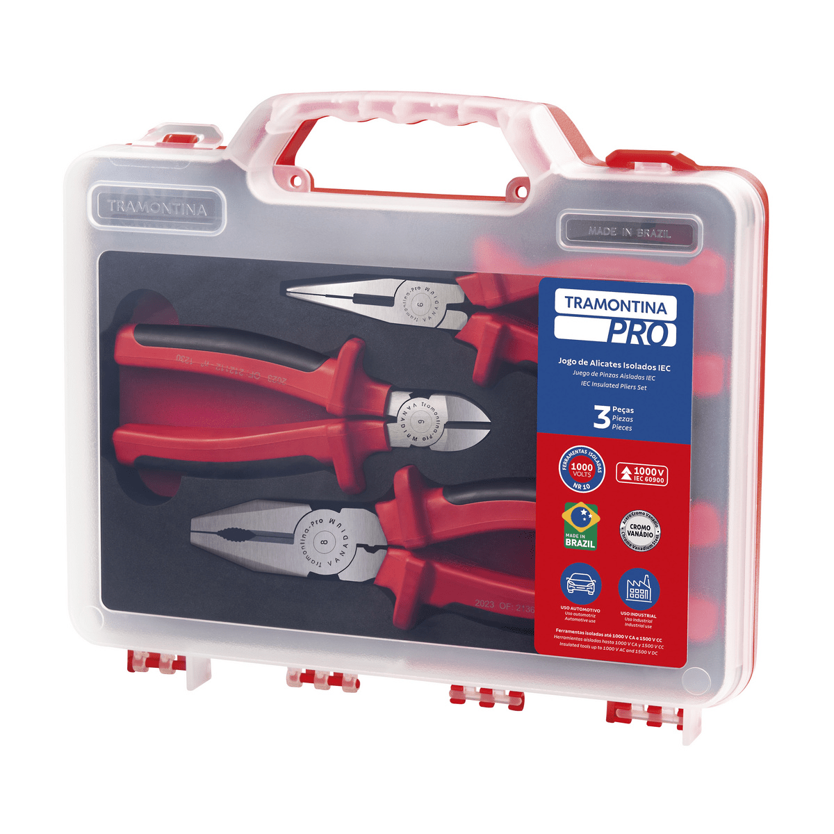 Juego de Pinzas Aisladas IEC 3 Pzs Tramontina PRO - 443472232