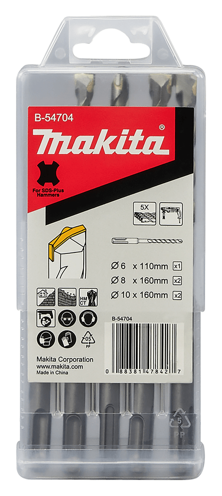 SET BROCAS SDS-PLUS PUNTO CENTRO MAKITA / B-547041