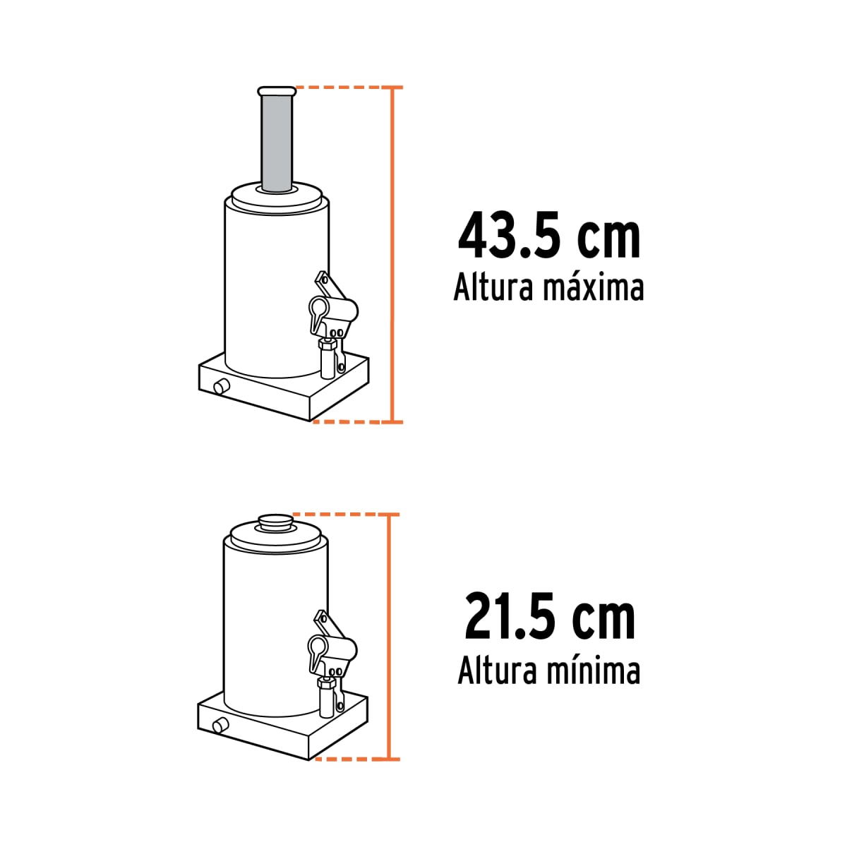 Gata hidráulica de botella de 6 Ton, Truper2