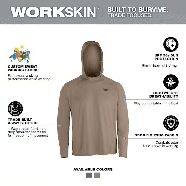 POLERA CON CAPUCHA WORKSKIN ARENA MILWAUKEE / M550NL3