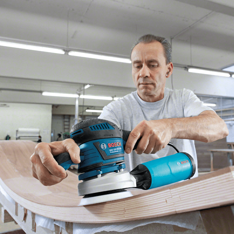 Lijadora Excéntrica de Palma 400 W. BOSCH GEX 125-150 AVE2