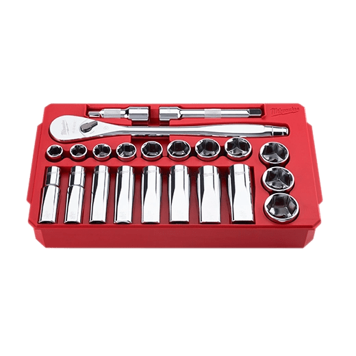 JUEGO DE DADOS Y RATCHET DE 1/2