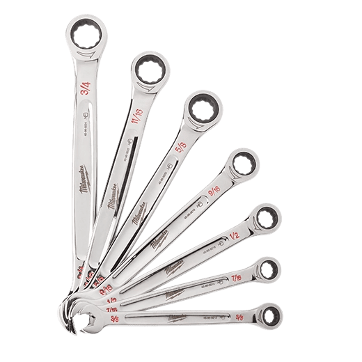 JUEGO DE LLAVES COMBINADAS CON RATCHET 7 PZS MILWAUKEE / 48-22-94061