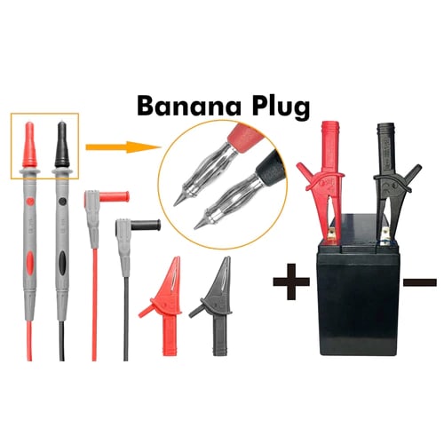 Juego de pinzas de cocodrilo y sonda de cable de línea de prueba INGCO1