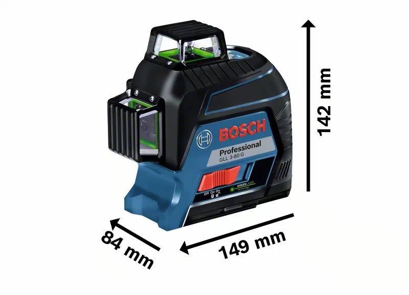 NIVEL LÁSER DE LÍNEAS VERDES 30 M 360° BOSCH GLL 3-80 G5