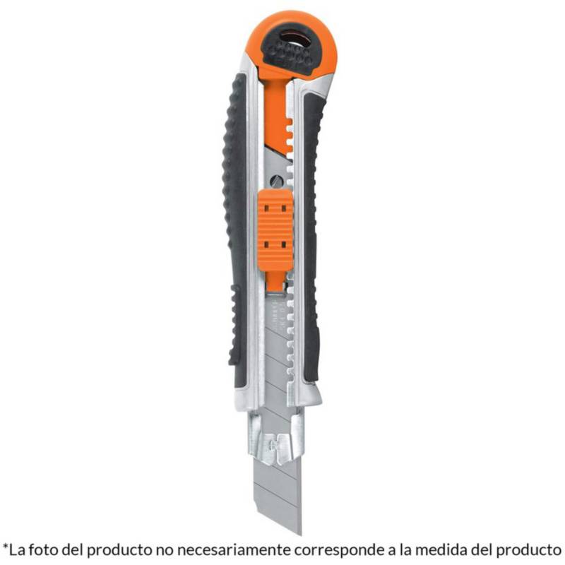 CUTTER 18 MM TRABAJO PESADO C/ALMA METÁLICA Y GRIP, EXPERT2