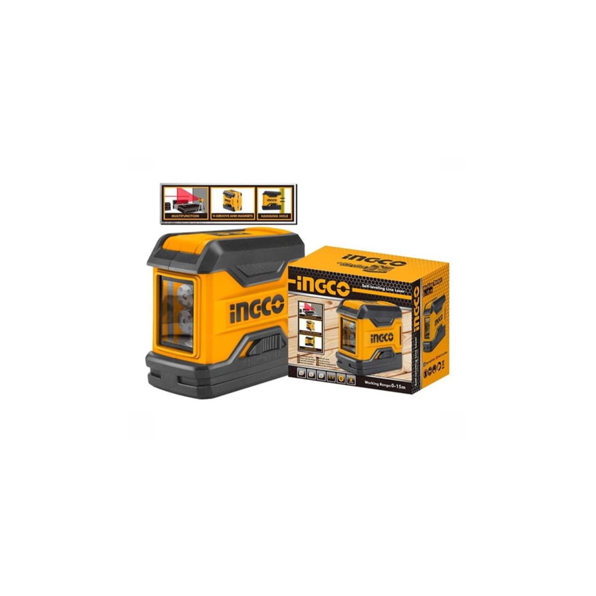 NIVEL LASER IMANTADO AUTONIVELANTE INGCO CUBO HLL1565083