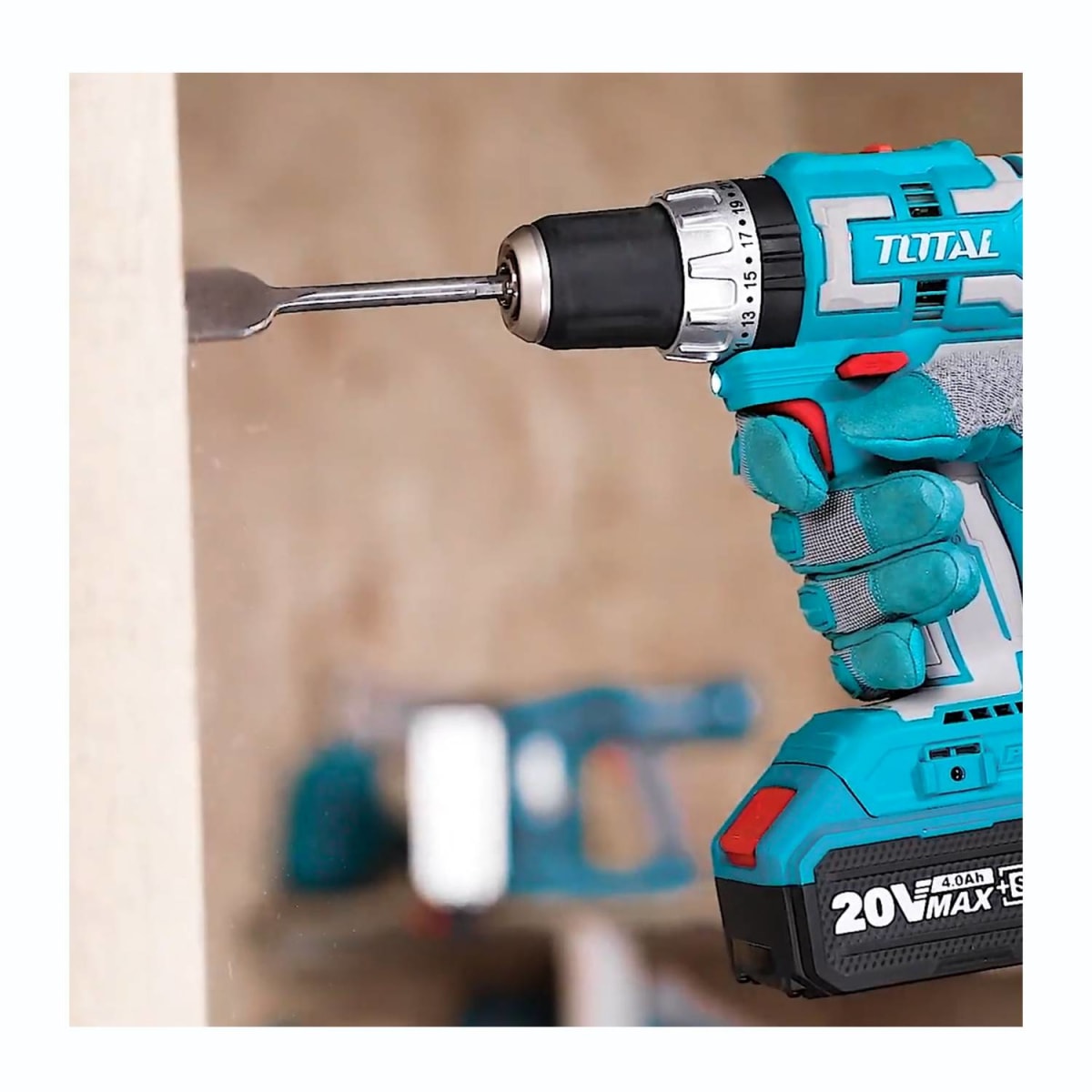 TALADRO PERCUTOR DE IMPACTO 20V INALÁMBRICO BRUSHLESS - TIDLI20608 TOTAL3