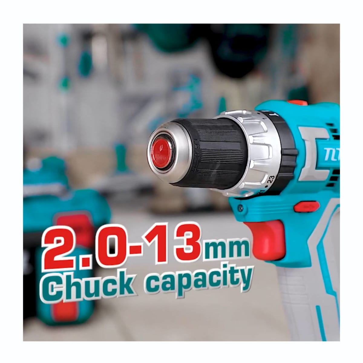 TALADRO PERCUTOR DE IMPACTO 20V INALÁMBRICO BRUSHLESS - TIDLI20608 TOTAL2