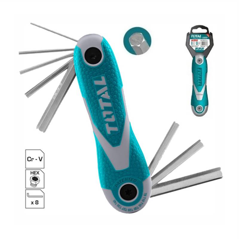 JUEGO DE LLAVES ALLEN 8PZS PORTABLE ERGONOMICO TOTAL - THT10618262