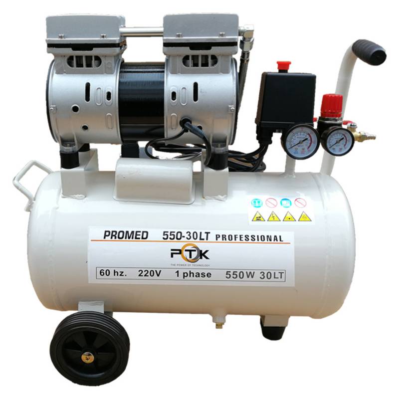 COMPRESORA SILENCIOSA 30LT 550W OIL FREE PTK1
