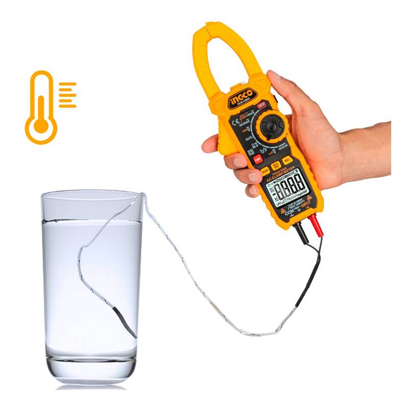 PINZA AMPERIMÉTRICA TENAZA DIGITAL AC 1000AMP INGCO - DCM100046