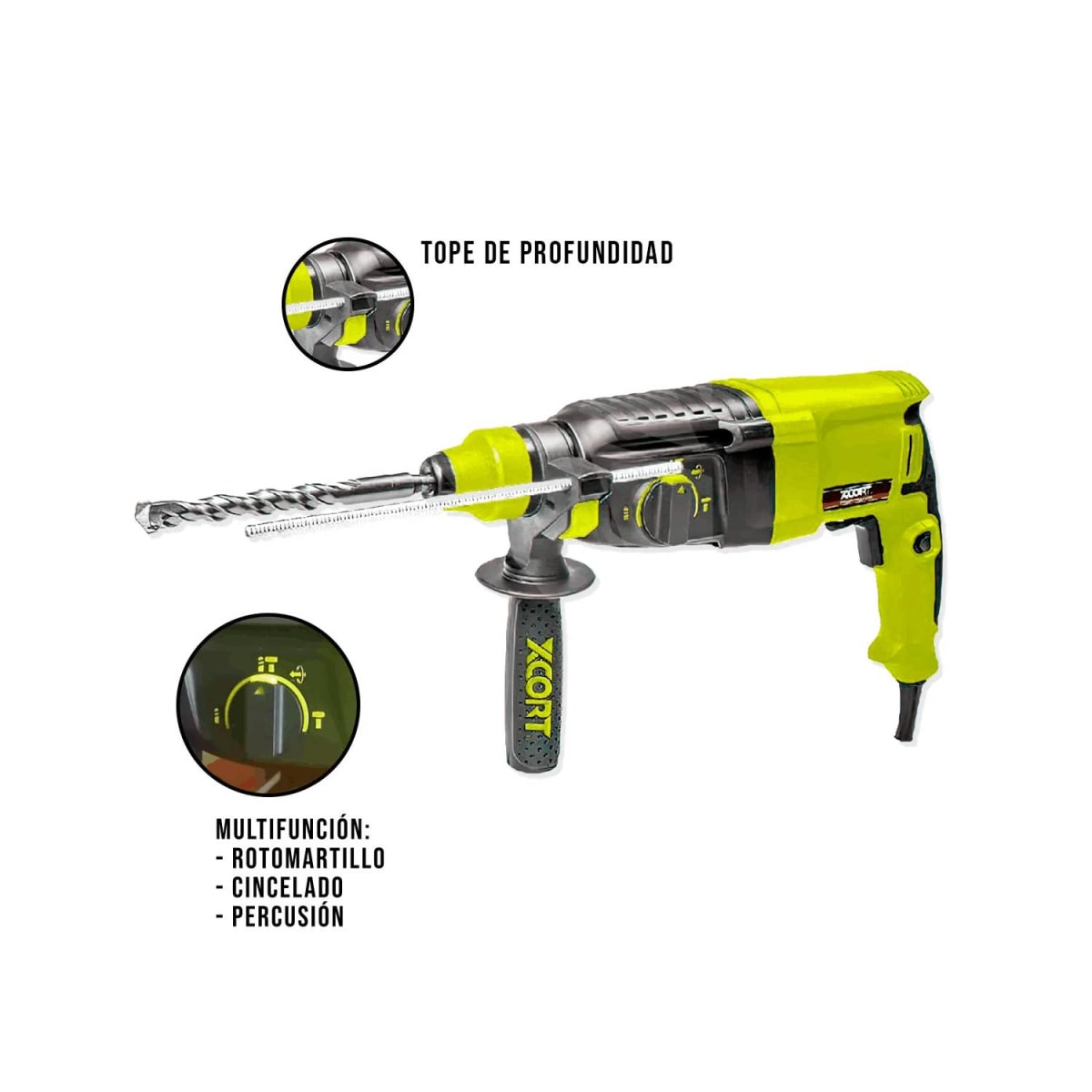 ROTOMARTILLO SDS PLUS 850W 3.0 JOULES XCORT2