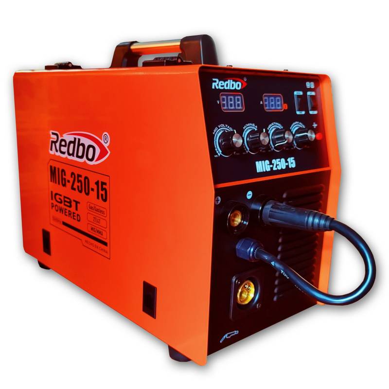 SOLDADORA INVERTER MIG 50-200A MMA 20-200 FLUX 0.8 - 1.0 -1.2 X 15KG REDBO MIG2501