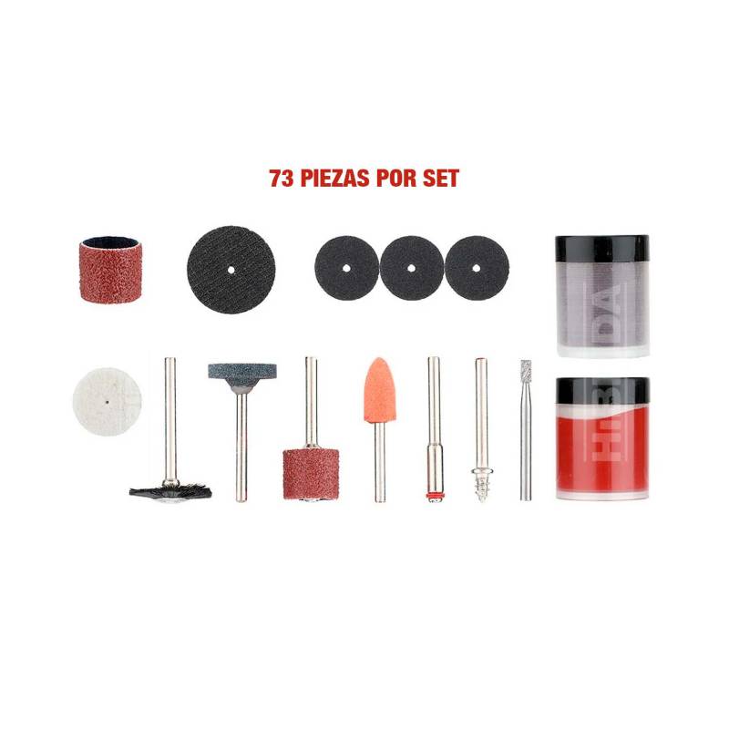 SET 73 PIEZAS PARA MINITORNO PUNTAS LIJAR PULIR AMOLAR - TAKMG70722
