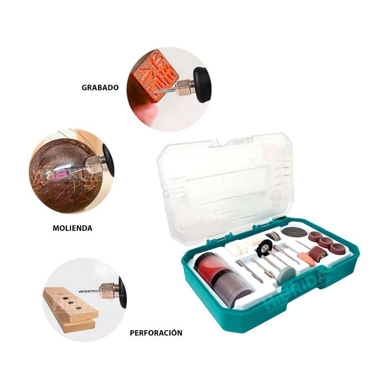 SET 73 PIEZAS PARA MINITORNO PUNTAS LIJAR PULIR AMOLAR - TAKMG70721