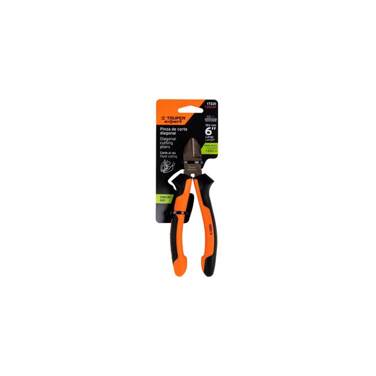 ALICATE DE CORTE DIAGONAL 6 MANGO COMFORT GRIP, TRUPER EXPERT1