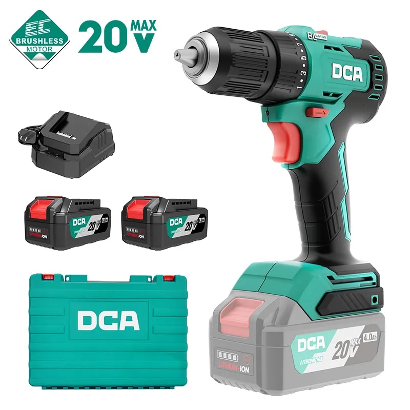 TALADRO PERCUTOR ATORNILLADOR INALAMBRICO 20V 4,0Ah DCA / ADJZ2050i1