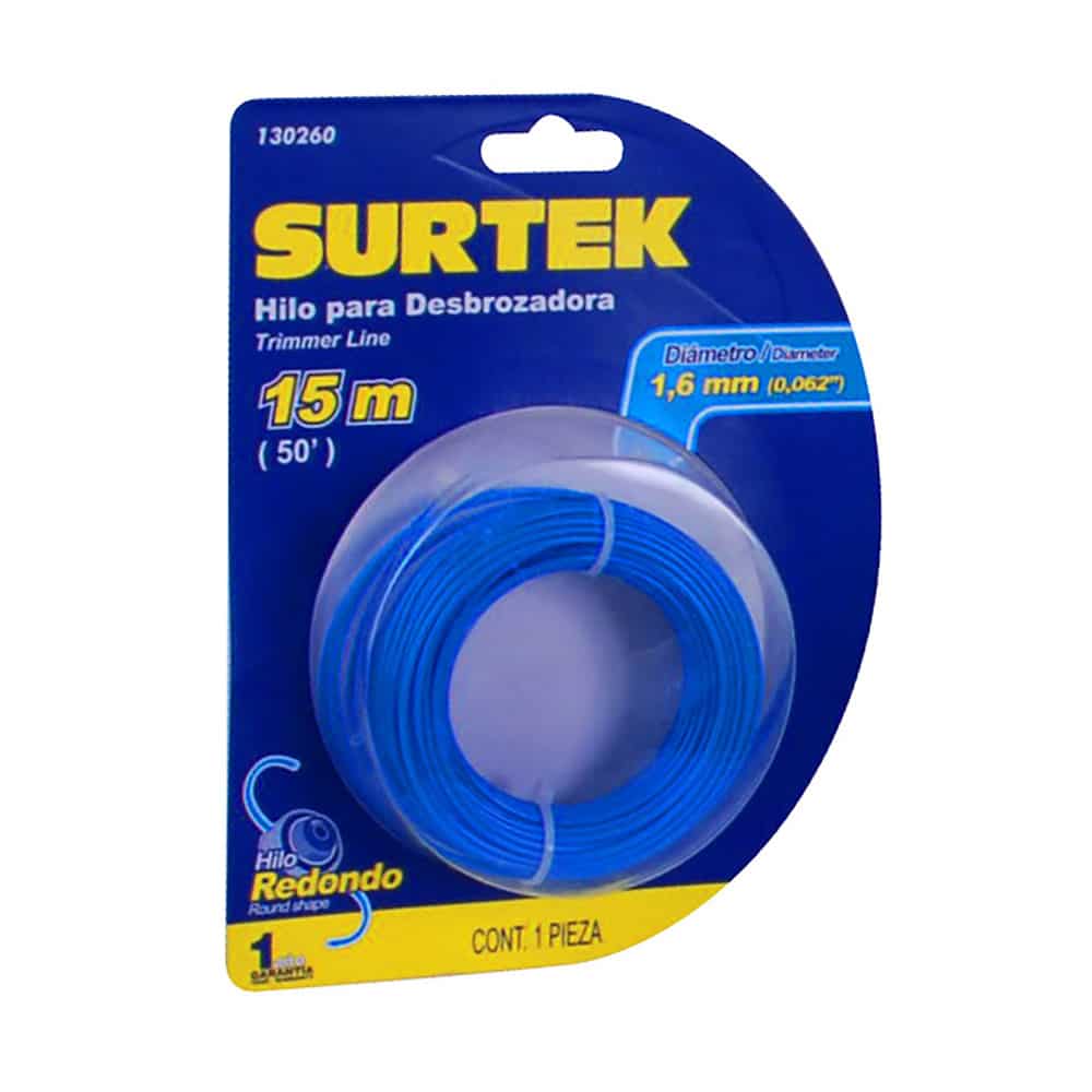 NYLON PARA DESBROZADORA EN BLISTER 1.65 MM x 15 MT1