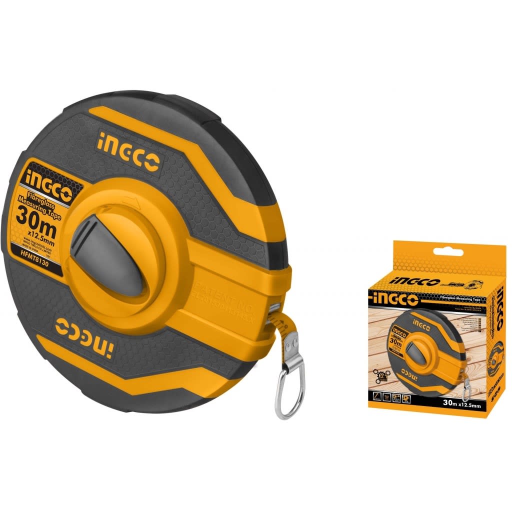 CINTA METRICA DE FIBRA DE VIDRIO 30MT X 12.5MM INGCO HFMT81301