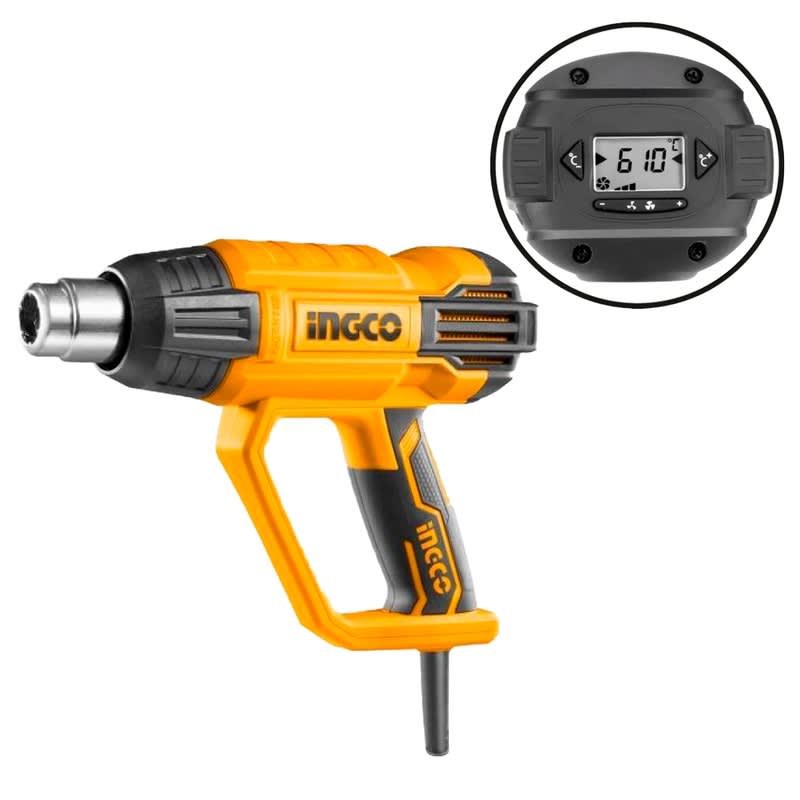PISTOLA DE CALOR DIGITAL 2000 W. 3 NIVELES DE TEMPERATURA HG200028-1 INGCO2