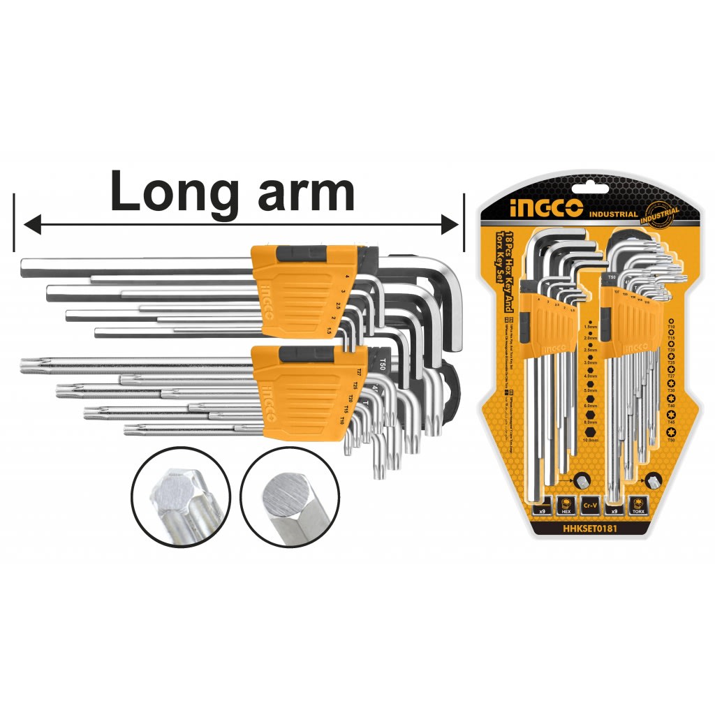 JUEGO COMBINADO 9 LLAVE ALLEN / 9 LLAVE TORX  HHKSET0181 
