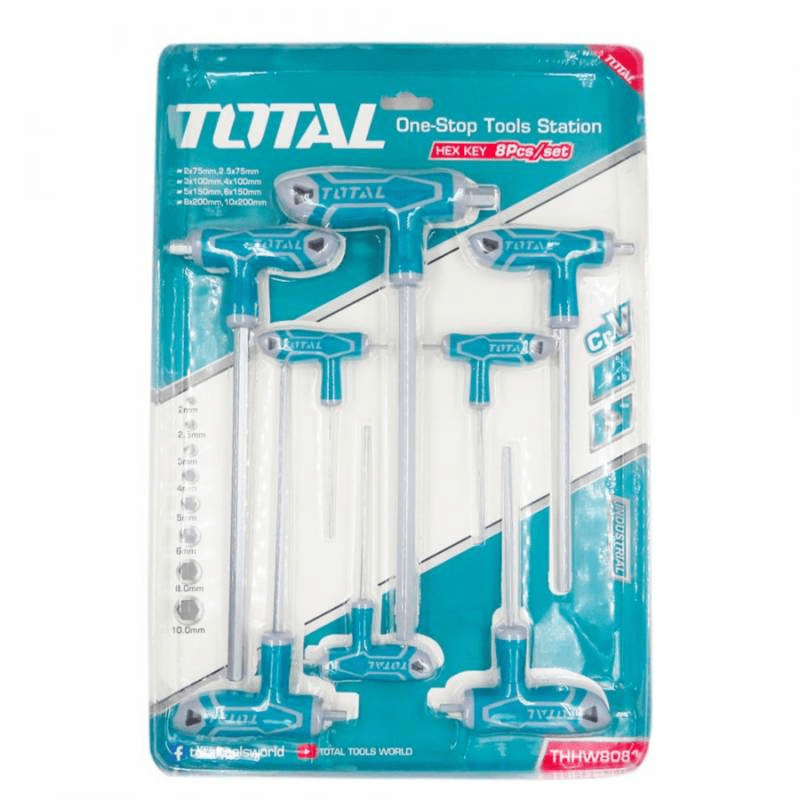 JUEGO DE LLAVES ALLEN TOTAL MANGO EN T 8 PIEZAS (THHW8081)1