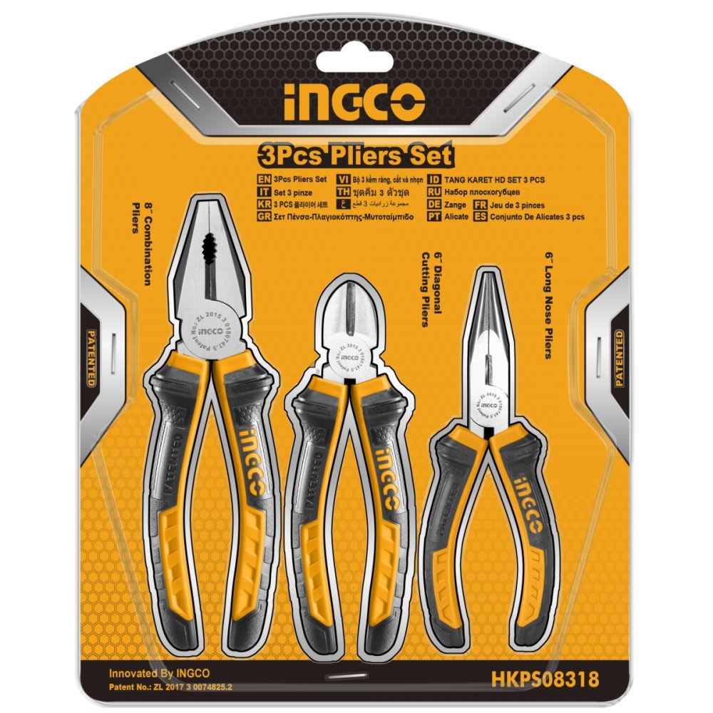 JUEGO DE  ALICATES 3 PIEZASINGCO HKPS083182
