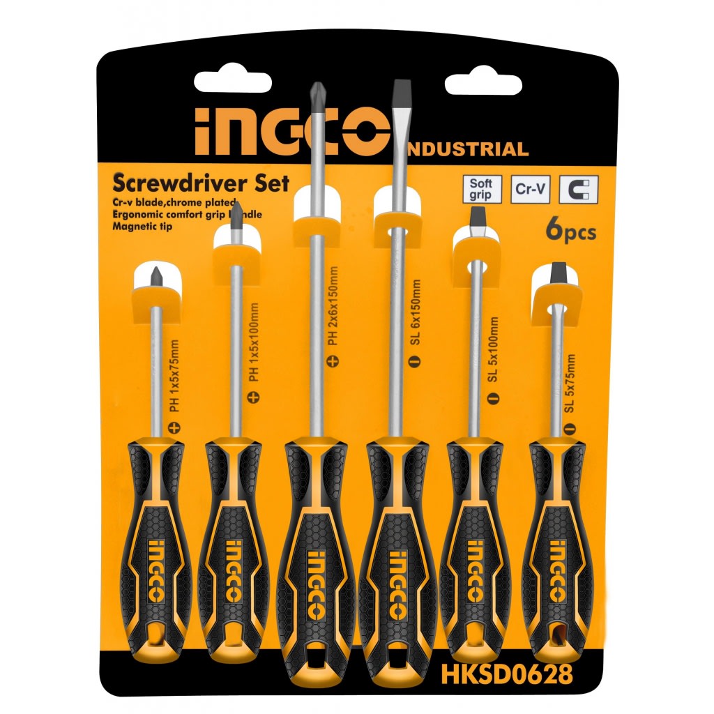 SET DE DESARMADORES 6 PIEZAS HKSD0628 