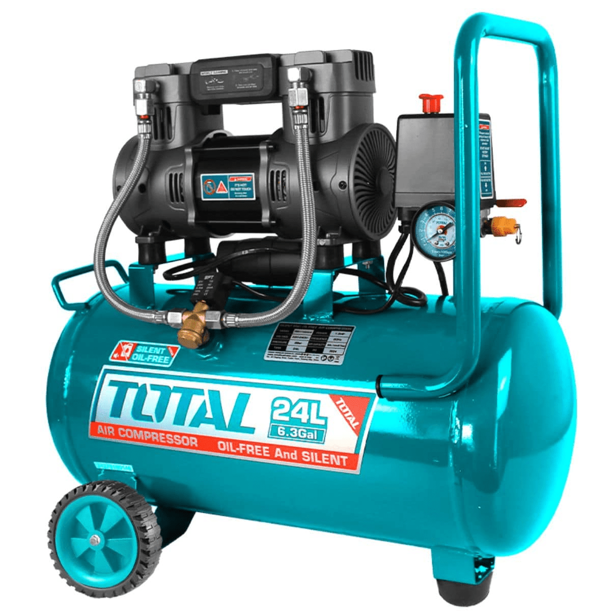 COMPRESORA 24L OIL-FREE 1.5HP 8BAR TOTAL / TCS1110242-52