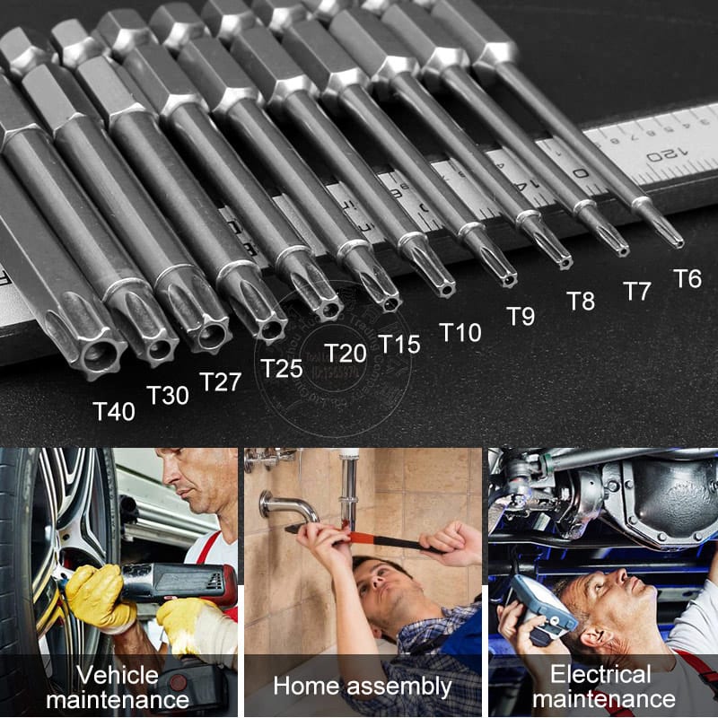 JGO DE PUNTAS TORXS CR-V S2 DE 75MM 11PCS BROPPE1