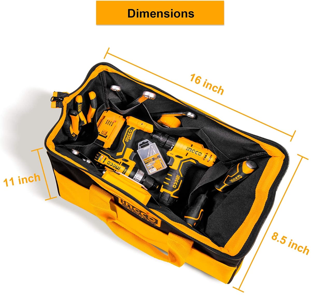 BOLSO PARA HERRAMIENTAS DE 16''  HTBG28161 INGCO7