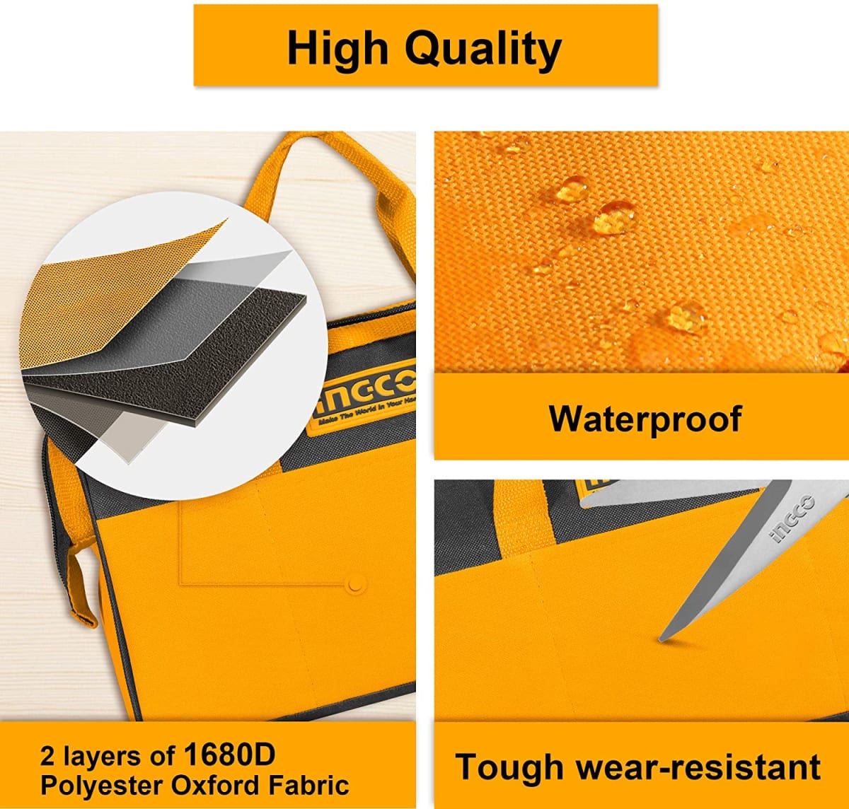 BOLSO PARA HERRAMIENTAS DE 16''  HTBG28161 INGCO4