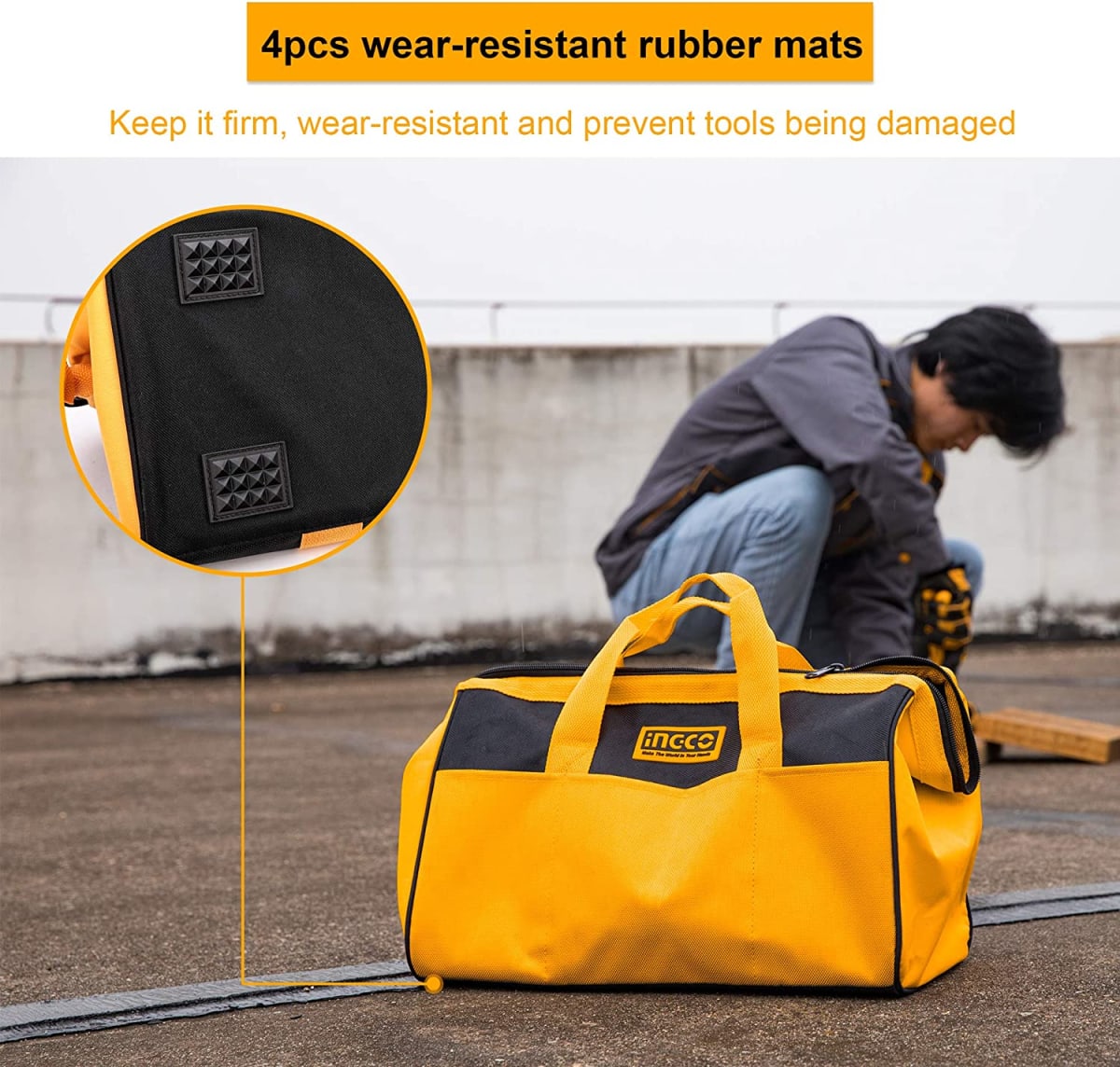 BOLSO PARA HERRAMIENTAS DE 16''  HTBG28161 INGCO3