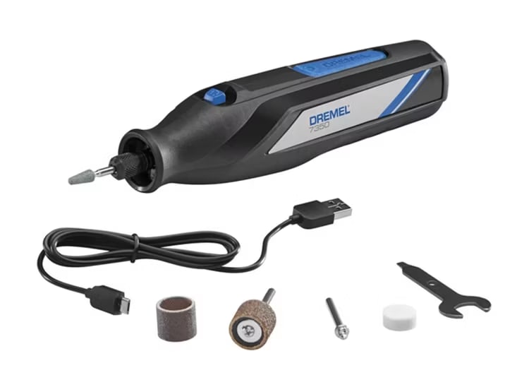 MINITORNO MULTIPROPOSITO DREMEL 7350 4V 12000 RPM + 6 ACCESORIOS3