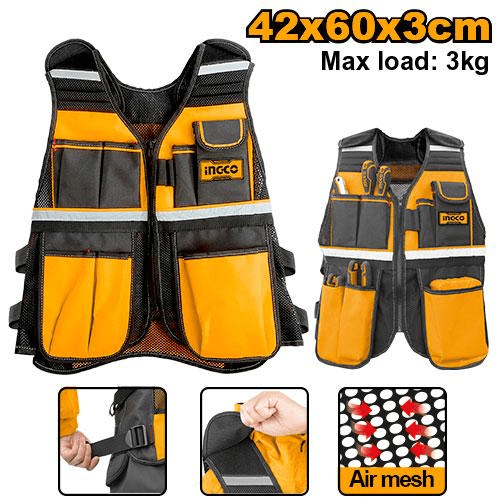 CHALECO PORTAHERRAMIENTAS INGCO / HTVT09011