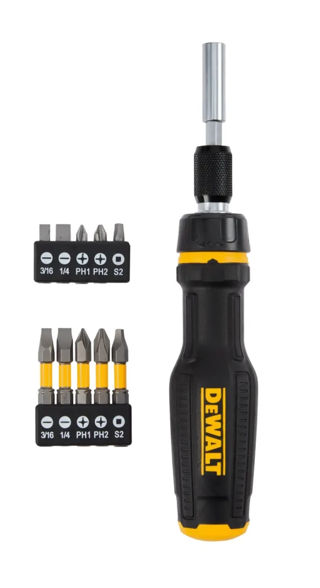 DESTORNILLADOR TELESCÓPICO CON TRINQUETE MAXFIT 10 PIEZAS DEWALT / DWHT680012