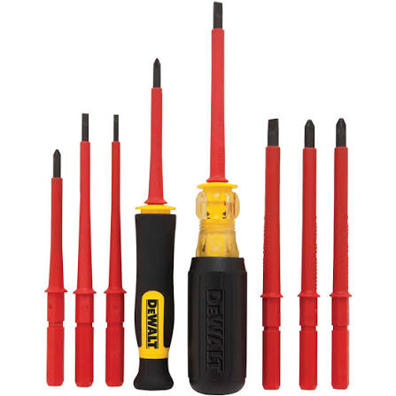 SET DE DESTORNILLADORES AISLADOS VDE 1000V 10 PIEZAS DEWALT / DWHT664171