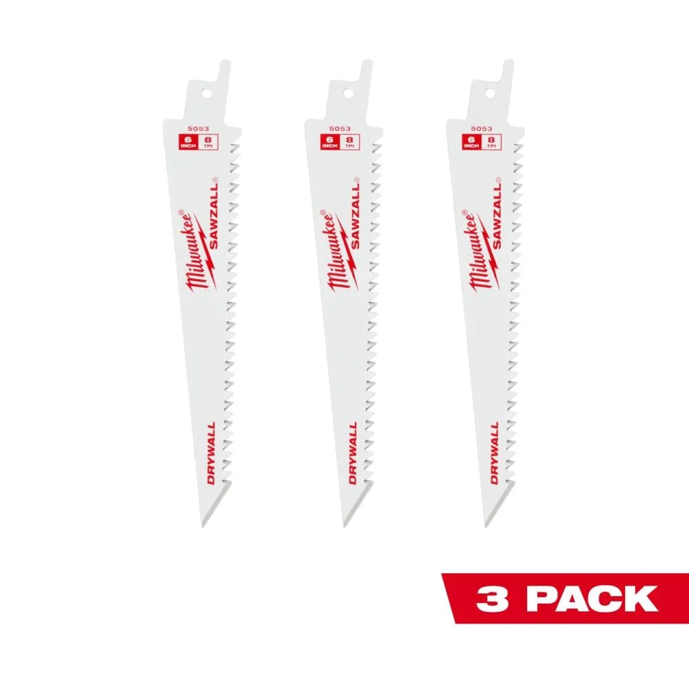 HOJAS DE SIERRA MILWAUKEE SAWZALL PARA DRYWALL DE 6